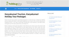 Desktop Screenshot of kanyakumaritourism.in